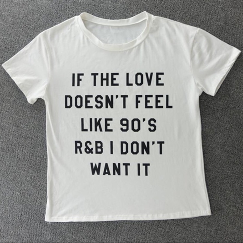 5⭐️ Rated 🎧 90s R&B Love White T-Shirt (Small) - Picture 6 of 7